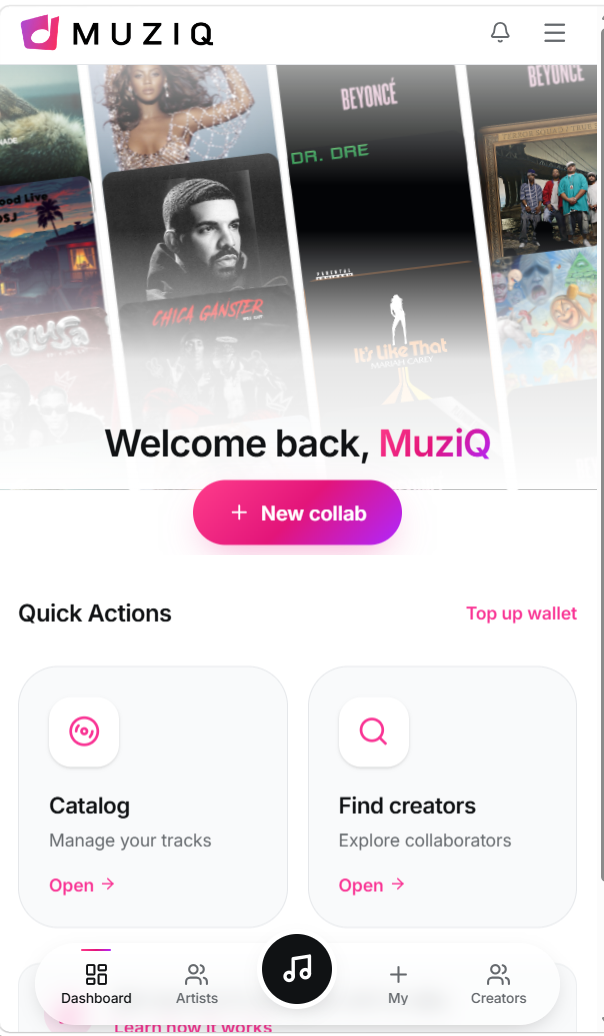 MuziQ agency desk — Campaign desk screen