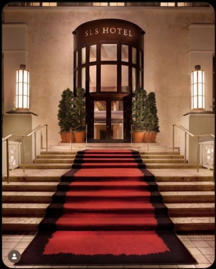 Red carpet arrival at SLS South Beach