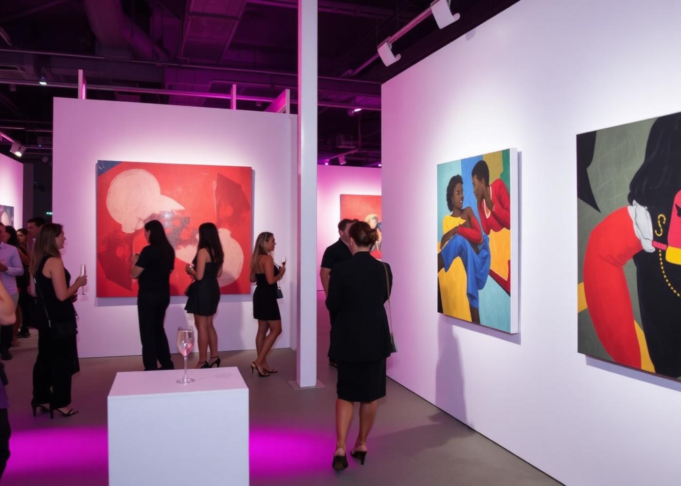 Contemporary art gallery party during Miami Art Week